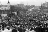 Marchers on Dexter Avenue in Montgomery, Alabama, approaching the Capitol at the conclusion of the Selma to Montgomery March.