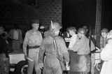 National Guardsmen outside the African American First Baptist Church in Montgomery, Alabama, after a riot protesting the Freedom Riders' arrival in the city.