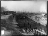 Work on the River des Peres channel way