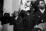 Ben "Sunshine" Owens seated at Tabernacle Baptist Church in Selma, Alabama, probably listening to Martin Luther King, Jr., speak.