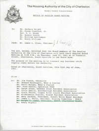 Housing Authority of the City of Charleston Memorandum, June 1991