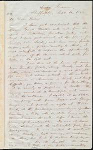 Letter from William Lloyd Garrison, Leavy Greave, Sheffield, [England], to Helen Eliza Garrison, Sept. 10, 1846