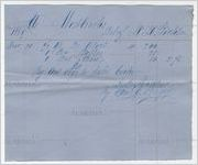 Receipt for payment from J. A. Westbrooks to D. D. Stockton, December 20, 1859