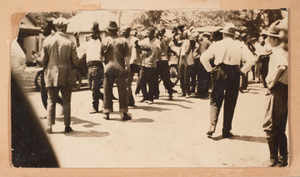 Photograph of detained African American men during the Tulsa Race Massacre