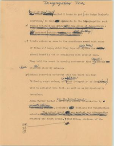 News Script: Desegregation trial