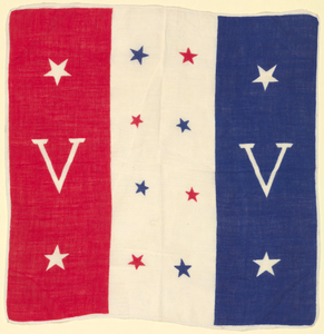 Handkerchief with World War II Double V campaign design