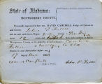 Montgomery County, Alabama Slave Holder Affidavits: December 17, 1860