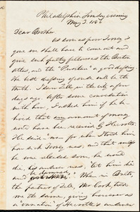 Thumbnail for Letter from Charles Dexter Cleveland, Philadelphia., to Amos Augustus Phelps, May 3. 1846