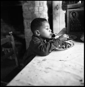 Child Eating at a Table