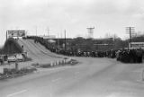 Civil rights marchers walking back across the Edmund Pettus Bridge in Selma, Alabama, after their demonstration on Turnaround Tuesday.