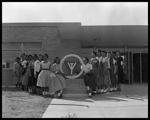 Anderson High School Y-Teens Club Stands Outside Their School