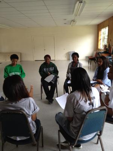 Group of women in circle at BSE 2012