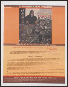 Flyer: Humanizing Sculpture: The Work of Donald Brown