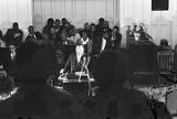 Martin Luther King, Jr., speaking to an audience at Tabernacle Baptist Church in Selma, Alabama.