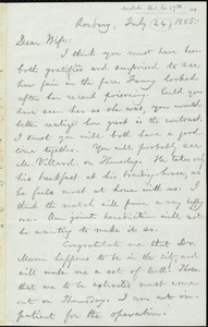 Letter from William Lloyd Garrison, Roxbury, [Mass.], to Helen Eliza Garrison, July 24 [i.e. July 17], 1865