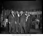 Mills Brothers singing in a nightclub, Seattle, 1963