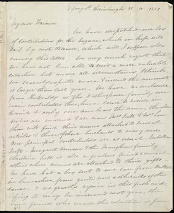 Letter from Eliza Wigham, 5 Gray St[reet], Edinburgh, [Scotland], to Anne Warren Weston, 12-11-1851