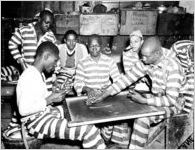 Convicts playing dominoes