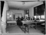 Staff working in the Civil Engineering draughting room in Busch Hall