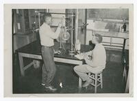 Two Unidentified Students in Science Classroom, circa 1955