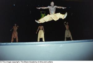 Male dancers in harem trousers at Caribbean Dance