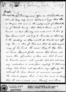 Thumbnail for Affidavit of Lochran Hunter: Randolph County, Georgia, 1868 Sept. 28