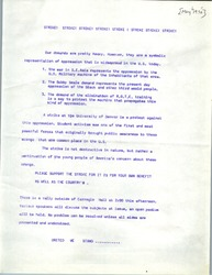 Flier Calling for Strike, 1970 May 6