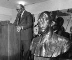 "Unveiling of bronze bust"