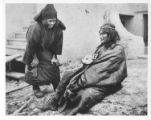 Ainu and Patagonian women becoming acquainted