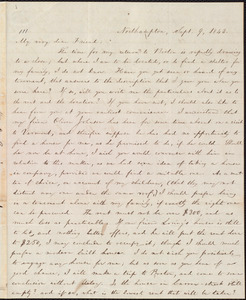 Letter from William Lloyd Garrison, Northampton, [Mass.], to Francis Jackson, Sept. 9, 1843