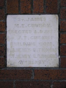 Photograph of Marker for St. James Methodist Church