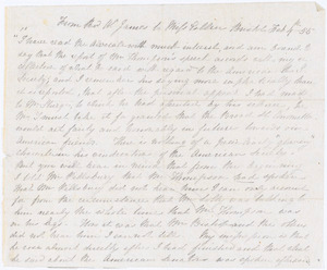 Letter from William James, Bristol, [England], to Mary Anne Estlin, 1855 Feb[ruary] 4