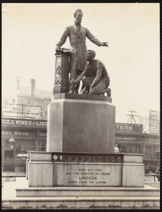 View of the Emancipation Group, Park Square, Boston, Mass., undated