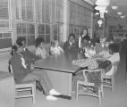 Students in the library of Goodwyn Junior High School at 209 Perry Hill Road in Montgomery, Alabama.