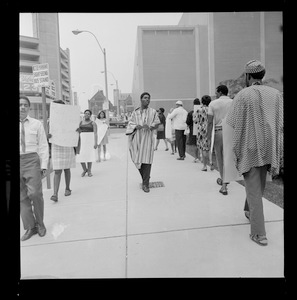 Philadelphia NAACP members picketing outside the 58th annual Boston convention