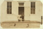 This is the total attendance (2 pupils) at Sanders School, #30, near Sterling, Logan Co., Colo., October 25, 1915, seven weeks after school opened. The total enrol[l]ment will reach 15 or 17 after beet work is over. Sept, 6, school opened with 12 pupils. Low attendance will continue for several weeks. The teacher, Miss Allison, says that out of 8 months of school, many of the children will get only four months schooling on account of beet work. The 2 pupils are, Harold, a 9 yr. old American boy whose family hires beet-workers, and 6 yr. old Lena, who belongs to an Italian family with 9 children, Padroni. (See 4043).  Location: Sterling [vicinity], Colorado.