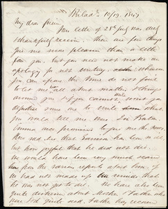 Letter from Edward Morris Davis, Philad[elphia], [Penn.], to Maria Weston Chapman, 10/19 1847