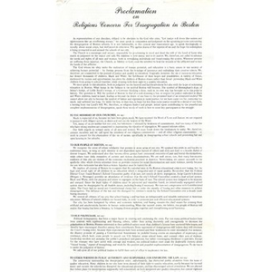 Proclamation on religious concern for desegregation in Boston.