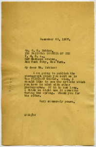 Letter from W. E. B. Du Bois to Y.M.C.A. National Council