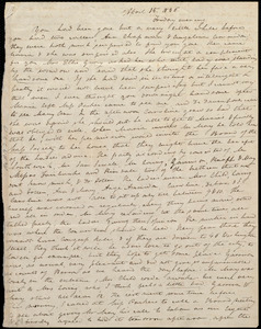 Letter from Anne Warren Weston to Mary Weston, April 15, 1836, Friday evening