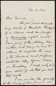 Letter to] Dear Garrison [manuscript