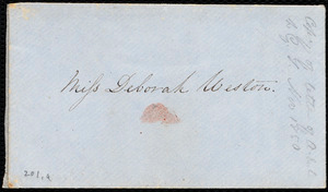 Draft of letter from Anne Warren Weston, Boston, to George Thompson, Nov. 25, 1850