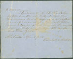 Bill of sale for two slaves bought by C. B. Hicklin of Monroe County, Alabama.