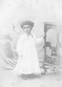 Portrait of child wearing a hat