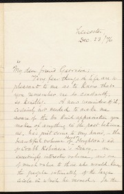 Letter to] My dear friend Garrison [manuscript