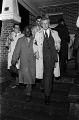 Ben "Sunshine" Owens and LeRoy Collins leaving the Brown Chapel AME Church parsonage on the night of the memorial service for James Reeb in Selma, Alabama.