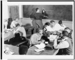 [Young black men receiving instruction in carpentry, South Charleston, West Virginia]