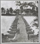 Pontoon bridge across the James River