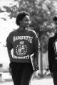 Students from the Educational Opportunity Program walk around campus, 1989