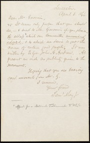 Letter to] Dear Mrs. Garrison [manuscript